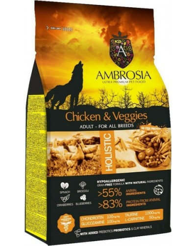 AMBROSIA GRAIN FREE ADULT CHICKEN & VEGIES 12kg