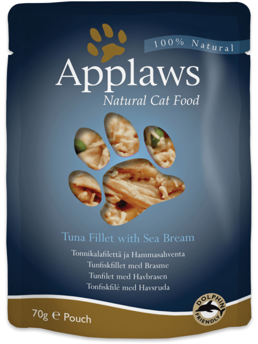 APPLAWS CAT TUNA FILLET WITH SEABREAM 70GR (ΦΑΚΕΛΑΚΙΑ ΜΕ ΤΟΝΟ ΚΑΙ ΤΣΙΠΟΥΡΑ)