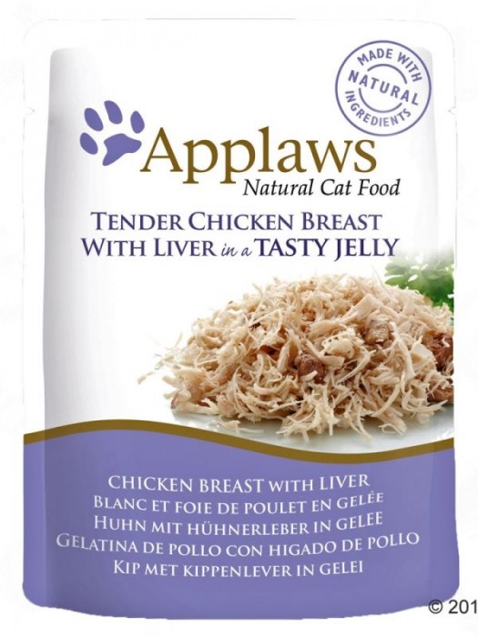 APPLAWS CAT CHICKEN BREAST WITH LIVER IN JELLY 70GR (ΦΑΚΕΛΑΚΙΑ ΜΕ ΚΟΤΟΠΟΥΛΟ & ΣΥΚΩΤΙ ΣΕ ΖΕΛΕ)