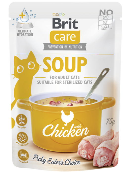 BRIT CARE CAT SOUP CHICKEN 75GR