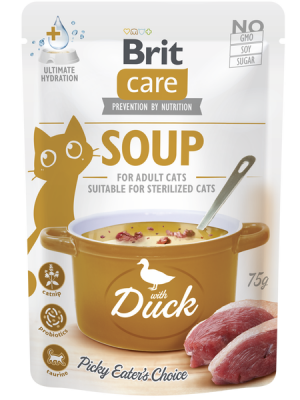 BRIT CARE CAT SOUP DUCK 75GR