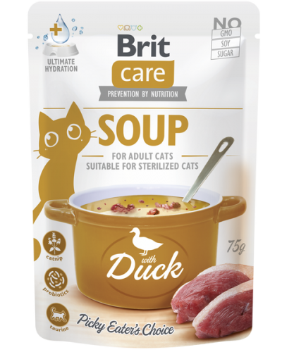 BRIT CARE CAT SOUP DUCK 75GR