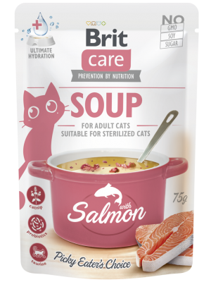 BRIT CARE CAT SOUP SALMON 75GR