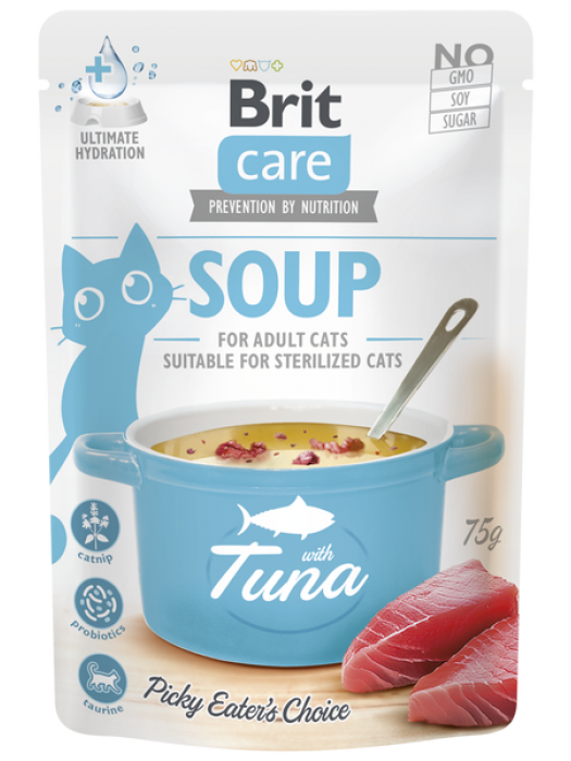 BRIT CARE CAT SOUP TUNA 75GR