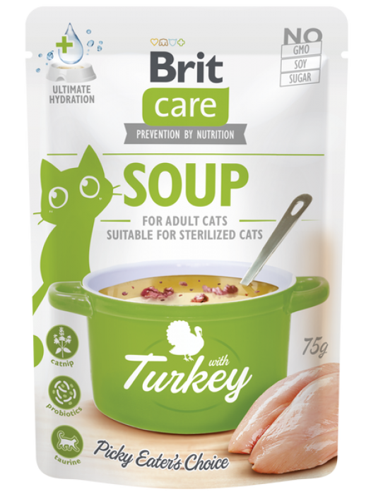 BRIT CARE CAT SOUP TURKEY 75GR