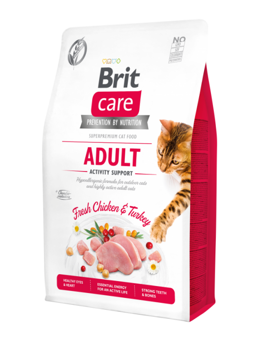 BRIT CARE CAT ADULT ACTIVITY SUPPORT CHICKEN & TURKEY 2KG