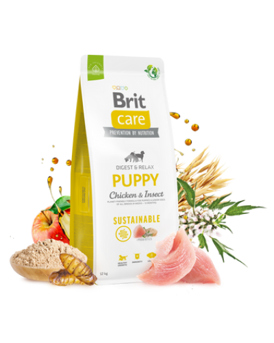 BRIT CARE SUSTAINABLE PUPPY CHICKEN & INSECT 12KG