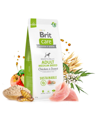 BRIT CARE SUSTAINABLE ADULT MEDIUM CHICKEN & INSECT 3KG