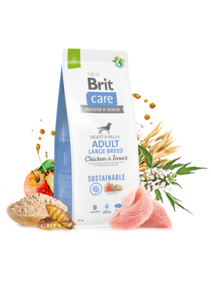 BRIT CARE SUSTAINABLE ADULT LARGE CHICKEN & INSECT 12KG