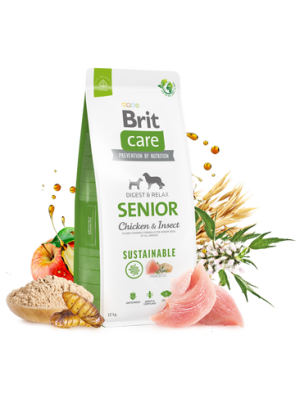 BRIT CARE SUSTAINABLE SENIOR CHICKEN & INSECT 12KG