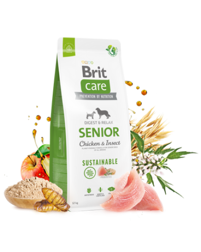 BRIT CARE SUSTAINABLE SENIOR CHICKEN & INSECT 3KG