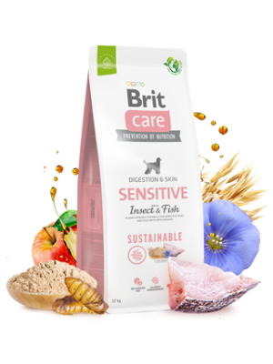 BRIT CARE SUSTAINABLE SENSITIVE INSECT & FISH 12KG