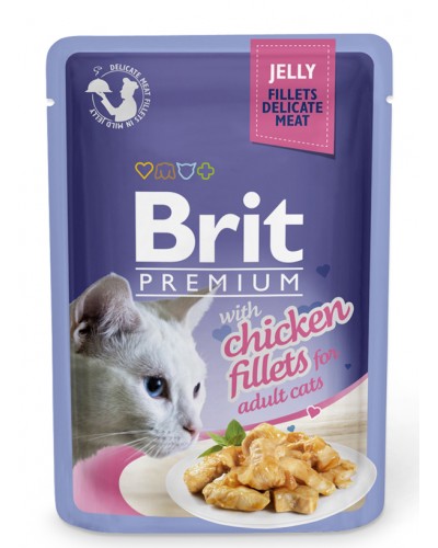 BRIT PREMIUM POUCH ADULT CHICKEN JELLY 85GR