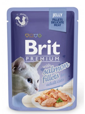 BRIT PREMIUM POUCH ADULT SALMON JELLY 85GR