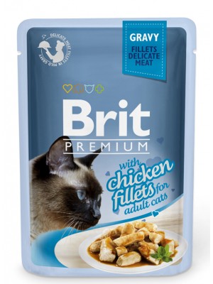 BRIT PREMIUM POUCH ADULT CHICKEN GRAVY 85GR