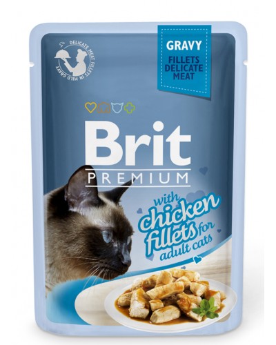 BRIT PREMIUM POUCH ADULT CHICKEN GRAVY 85GR