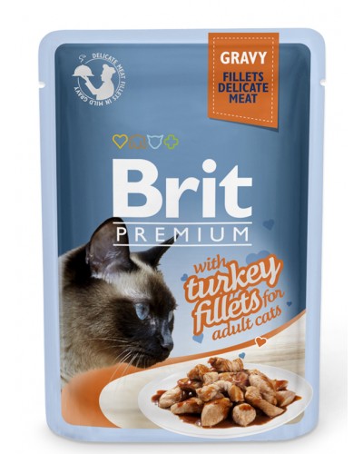 BRIT PREMIUM POUCH ADULT TURKEY GRAVY 85GR