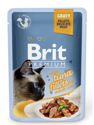 BRIT PREMIUM POUCH ADULT TUNA GRAVY 85GR