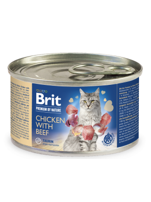 BRIT PREMIUM CAT CHICKEN with BEEF 200GR