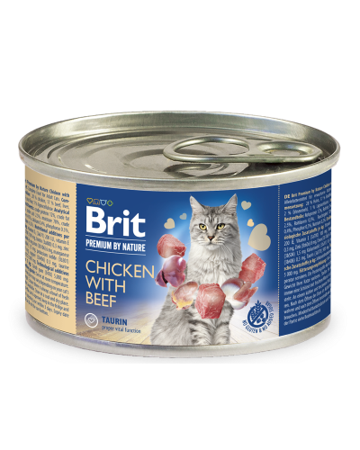 BRIT PREMIUM CAT CHICKEN with BEEF 200GR