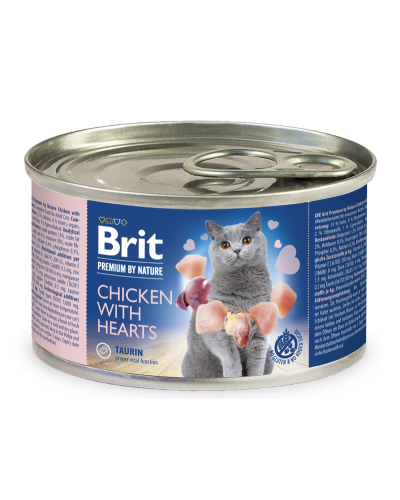 BRIT PREMIUM CAT CHICKEN WITH HEARTS 200GR