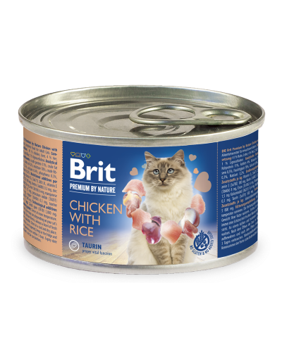 BRIT PREMIUM CAT CHICKEN WITH RICE 200GR