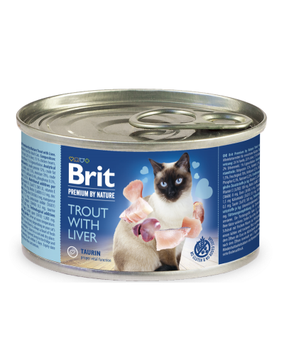 BRIT PREMIUM CAT TROUT WITH LIVER 200GR