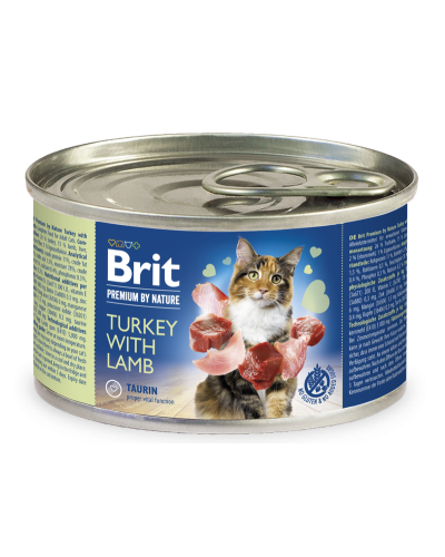 BRIT PREMIUM CAT TURKEY WITH LAMB 200GR