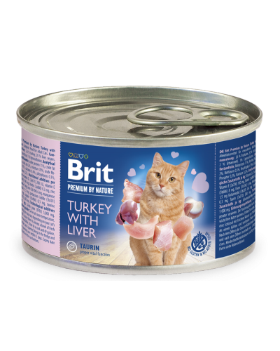 BRIT PREMIUM CAT TURKEY WITH LIVER 200GR