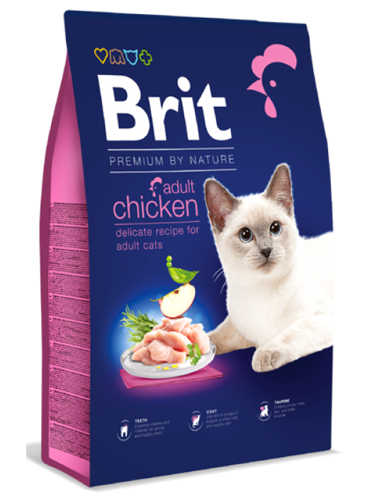 BRIT PREMIUM BY NATURE CAT ADULT CHICKEN 1,5KG