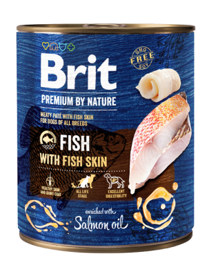 BRIT PREMIUM BY NATURE FISH WITH FISH SKIN 800GR