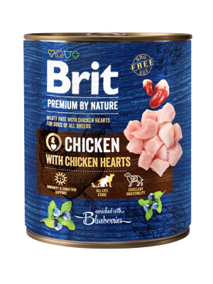 BRIT PREMIUM BY NATURE CHICKEN WITH HEARTS 800GR