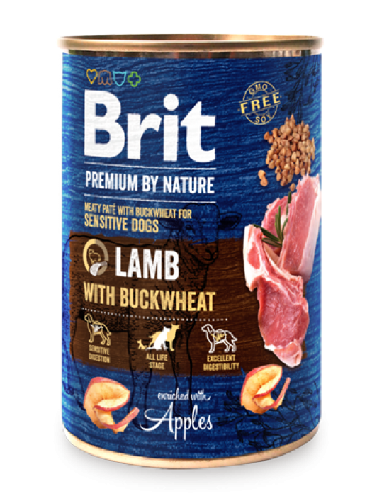 BRIT PREMIUM BY NATURE LAMB WITH BUCKWHEAT 400GR