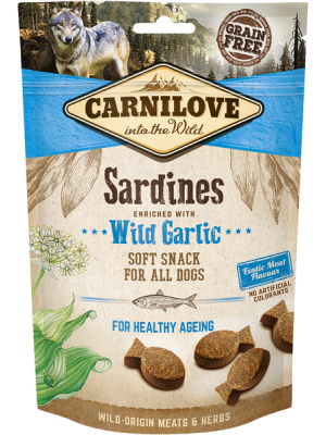 CARNILOVE SNACK SOFT SARDINES & WILD GARLIC 200GR (ΓΙΑ ΥΓΙΗ ΓΗΡΑΝΣΗ)