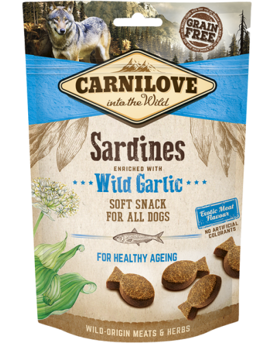 CARNILOVE SNACK SOFT SARDINES & WILD GARLIC 200GR (ΓΙΑ ΥΓΙΗ ΓΗΡΑΝΣΗ)