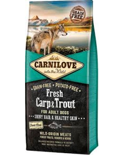 CARNILOVE FRESH ADULT DOG CARP & FRESH TROUT 12KG