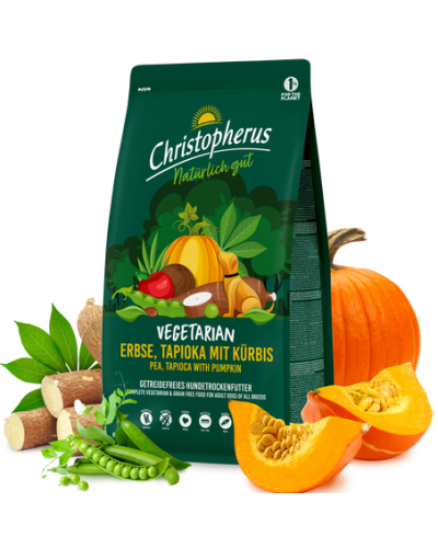 CHRISTOPHERUS DOG VEGETARIAN PEA, TAPIOCA with PUMPKIN 4KG