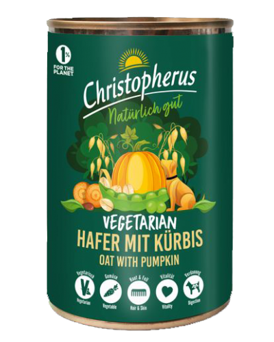 CHRISTOPHERUS DOG VEGETARIAN OAT with PUMPKIN 400GR