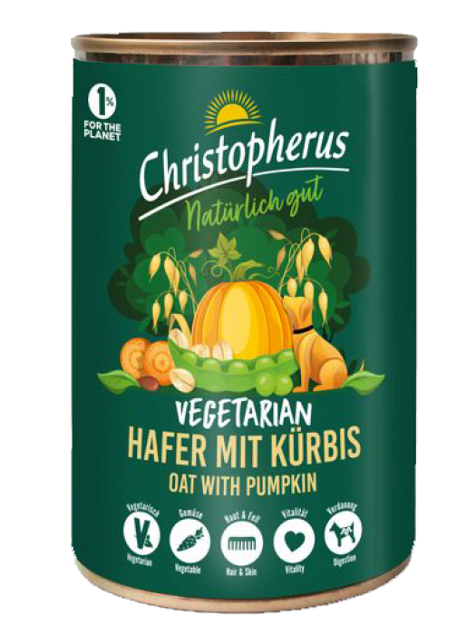 CHRISTOPHERUS DOG VEGETARIAN OAT with PUMPKIN 400GR