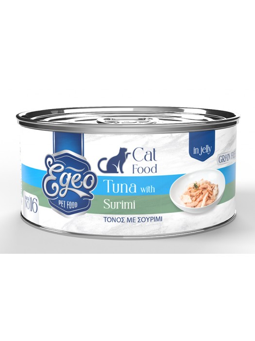 EGEO CAT ΤΟΝΟΣ ΜΕ SURIMI ΣΕ ΖΕΛΕ 85GR (N.16)