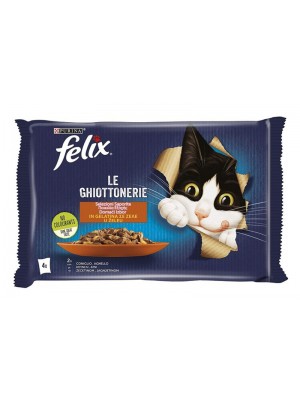 FELIX 4ΑΔΑ MULTIPACK ΣΕ ΖΕΛΕ 2 ΑΡΝΙ & 2 ΚΟΥΝΕΛΙ 4X85GR	