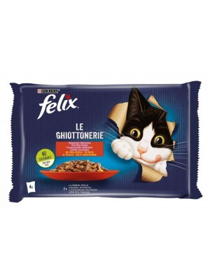 FELIX 4ΑΔΑ MULTIPACK ΣΕ ΖΕΛΕ 2 ΒΟΔINO & 2 ΚΟΤOΠΟΥΛΟ 4X85GR