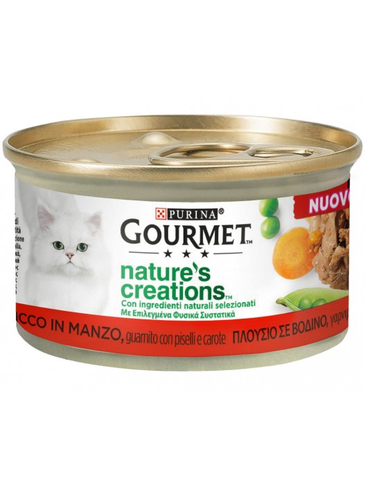 NATURE'S CREATIONS ΜΕ ΒΟΔΙΝΟ ΓΑΡΝΙΡΙΣΜΕΝΟ ΜΕ ΑΡΑΚΑ & ΚΑΡΟΤΑ 85GR