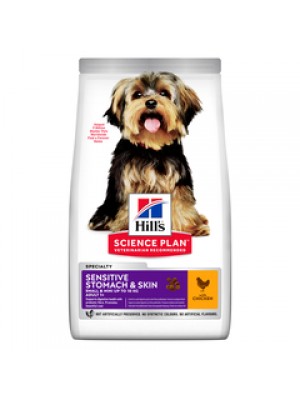 HILL'S ADULT SENSITIVE STOMACH & SKIN SMALL & MINI CHICKEN 1,5kg