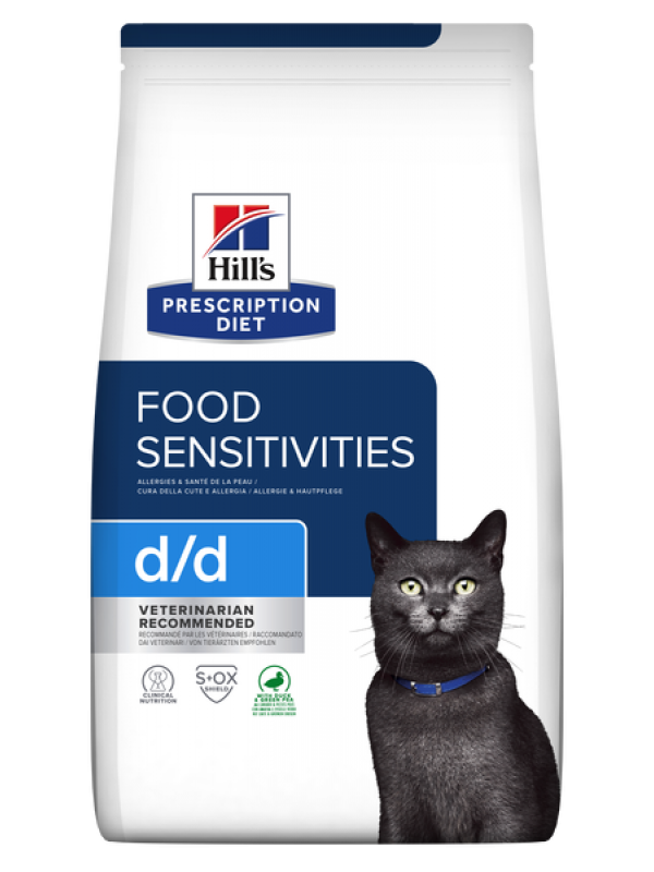 D/D FELINE FOOD SENSITIVITIES DUCK & GREEN PEA 1.5kg