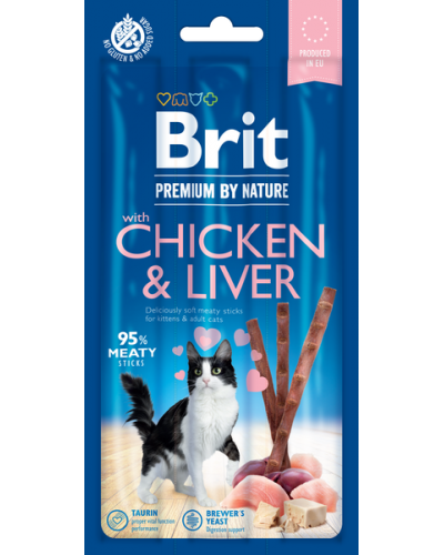 BRIT PREMIUM CAT STICKS CHICKEN & LIVER 3ΤΜΧ