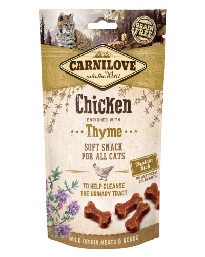 CARNILOVE SNACK SOFT CHICKEN WITH THYME 50GR
