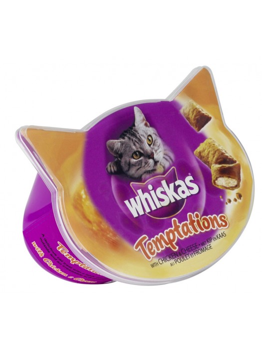 Whiskas Temptations με Κοτόπουλο και Τυρί