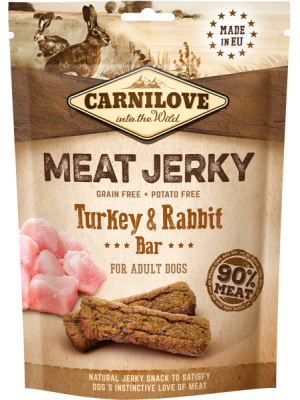 CARNILOVE DOG SNACK MEAT JERKY TURKEY & RABBIT BAR 100gr