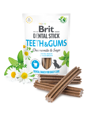 BRIT DENTAL STICKS TEETH & GUMS with CHAMOMILE & SAGE 7TMX (Για υγιή δόντια & δροσερή αναπνοή)